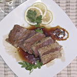 Roast beef di tonno fresco in salsa agrodolce